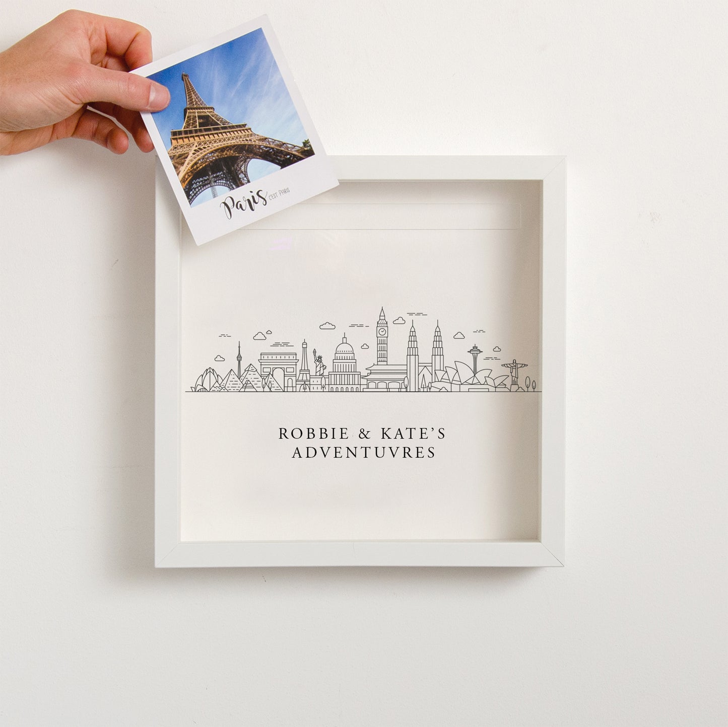 Adventure city skyline memory box frame