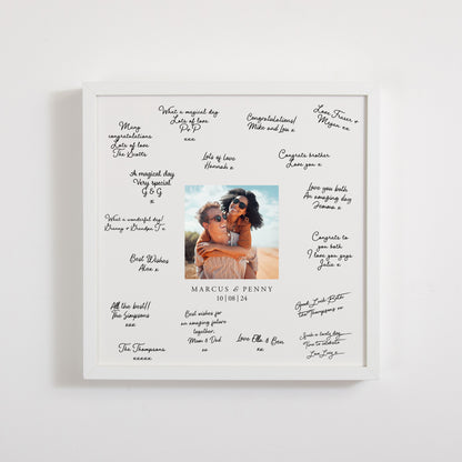 Wedding guest book photo frame