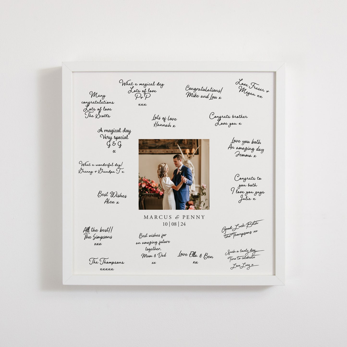 Wedding guest book photo frame