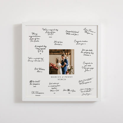 Wedding guest book photo frame