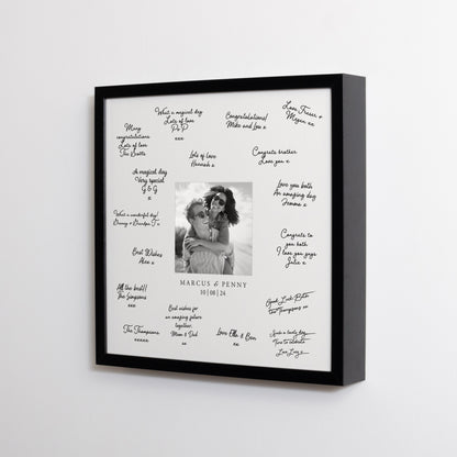 Wedding guest book photo frame