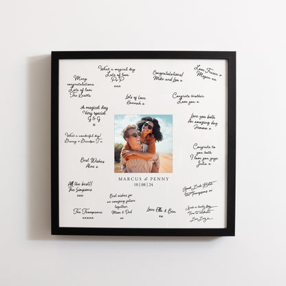 Wedding guest book photo frame