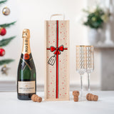 NEW! Merry Christmas ribbon bottle gift box