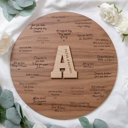 NEW! Initial wedding guest book sign