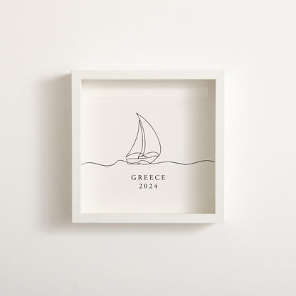 Adventures sailing boat memory box