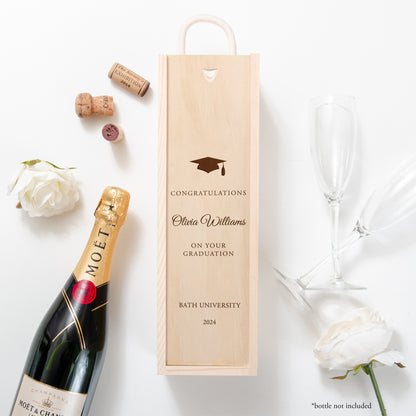 Personalised graduation bottle box