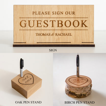 Wooden letter guest book sign