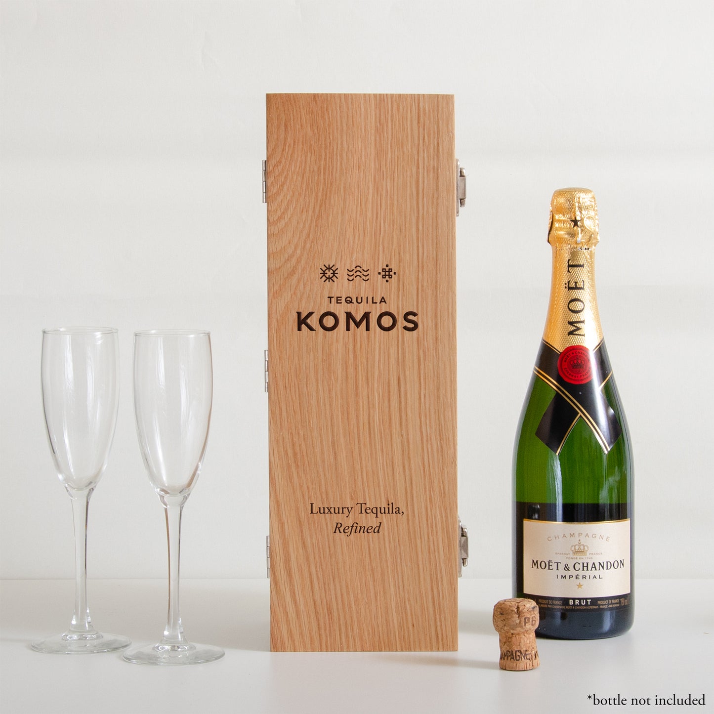 Corporate premium solid oak bottle box