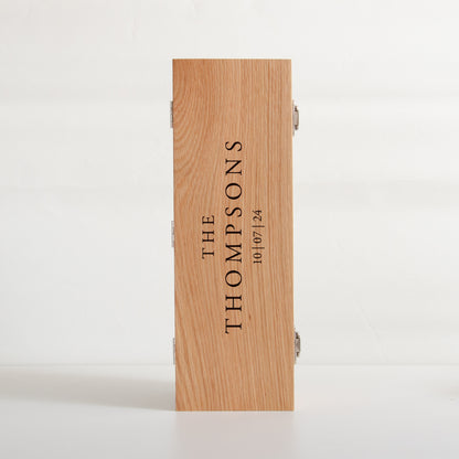 Personalised premium wedding bottle box