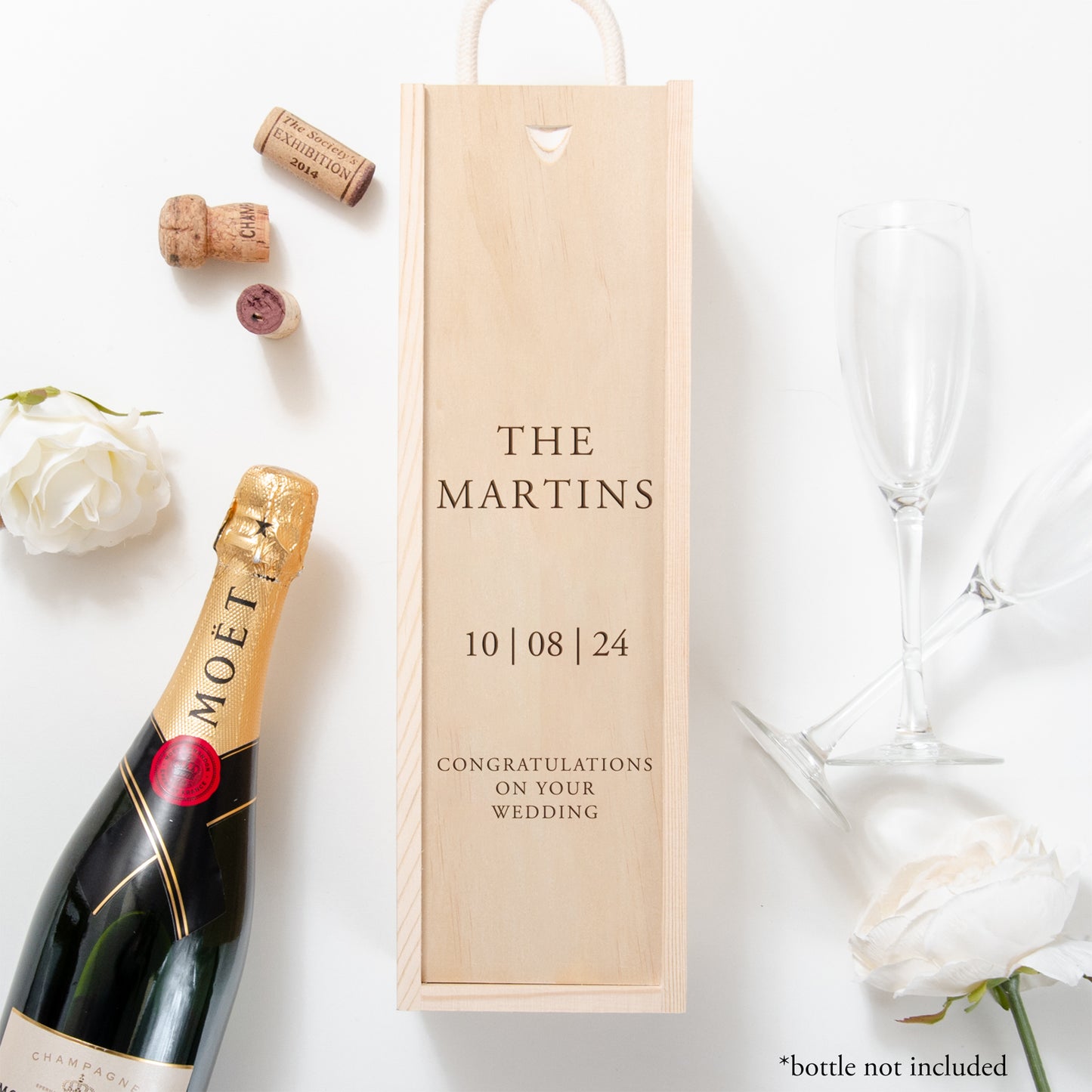 Personalised wedding bottle box