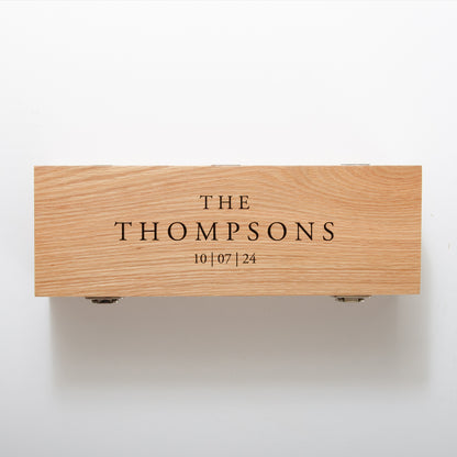 Personalised premium wedding bottle box