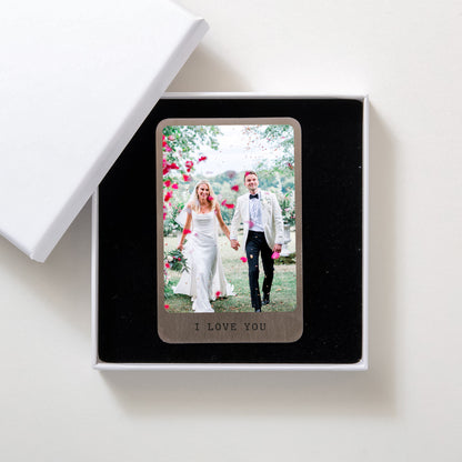 NEW! Personalised metal photo wallet gift