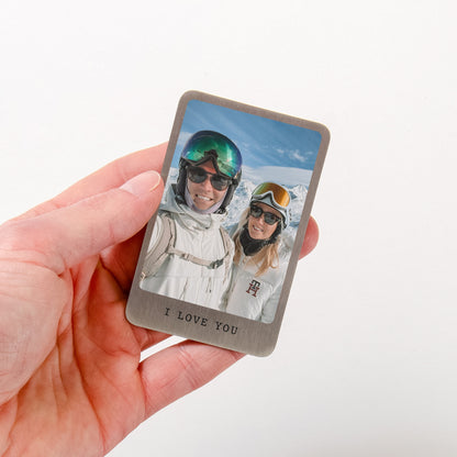 NEW! Personalised metal photo wallet gift