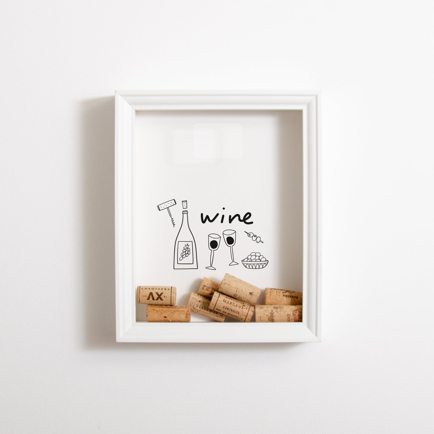 Wine cork collector frame