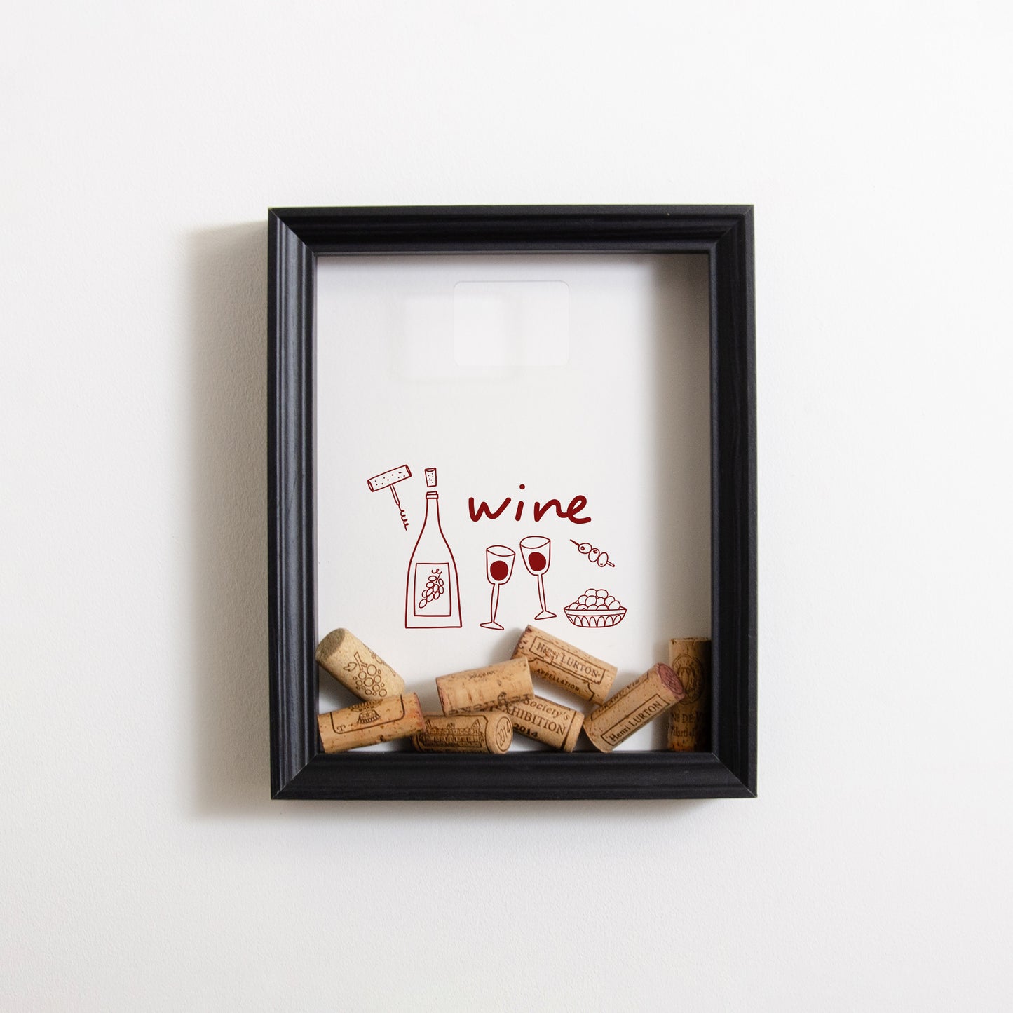 Wine cork collector frame