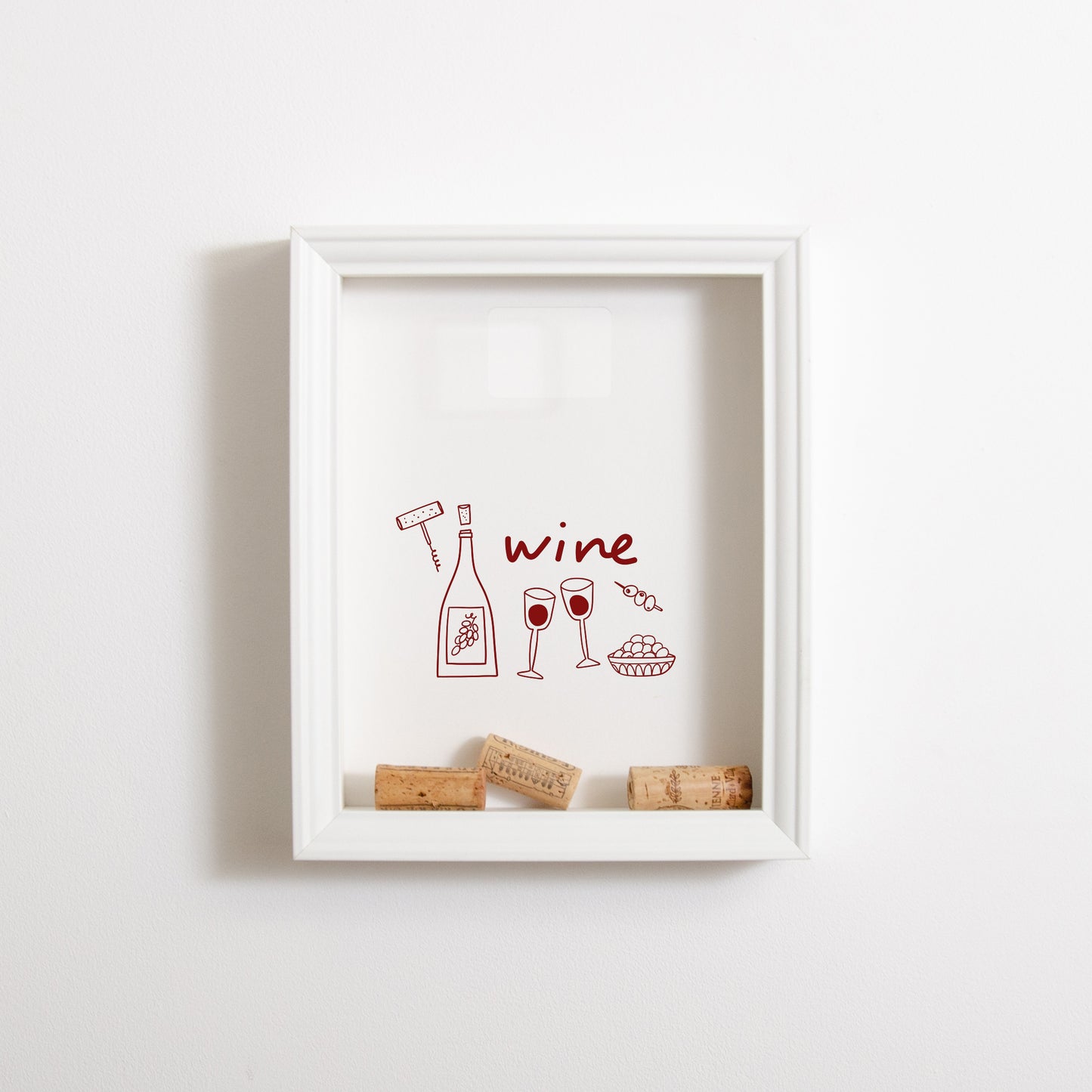 Wine cork collector frame