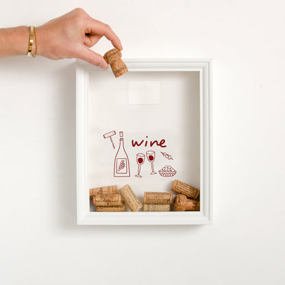 Wine cork collector frame