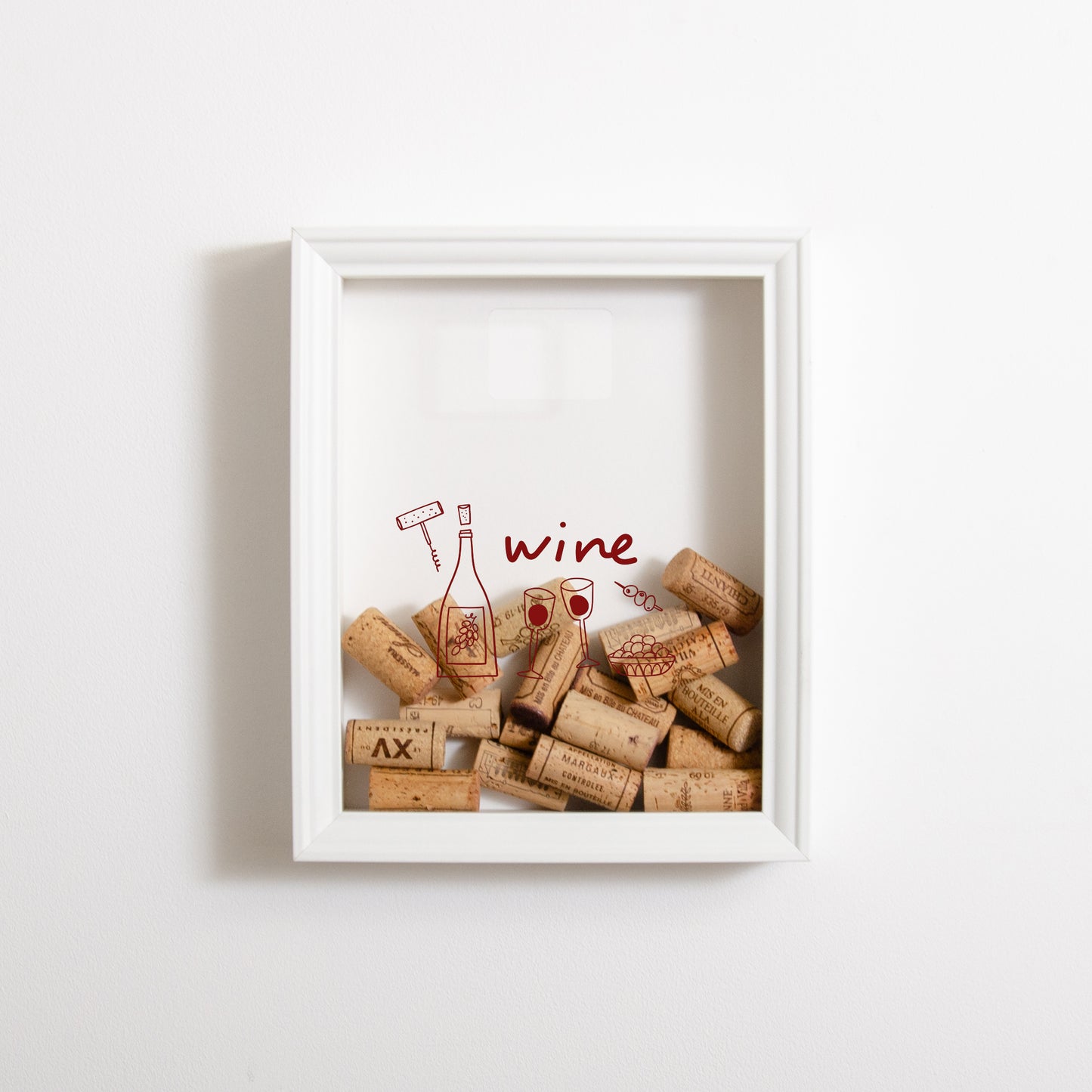 Wine cork collector frame