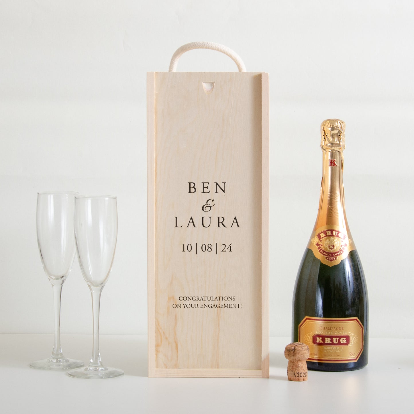 Personalised engagement oversized bottle box