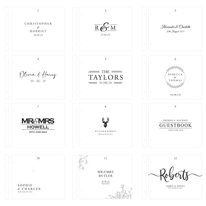 Personalised stag logo guest book