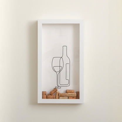 Vertical white cork frame