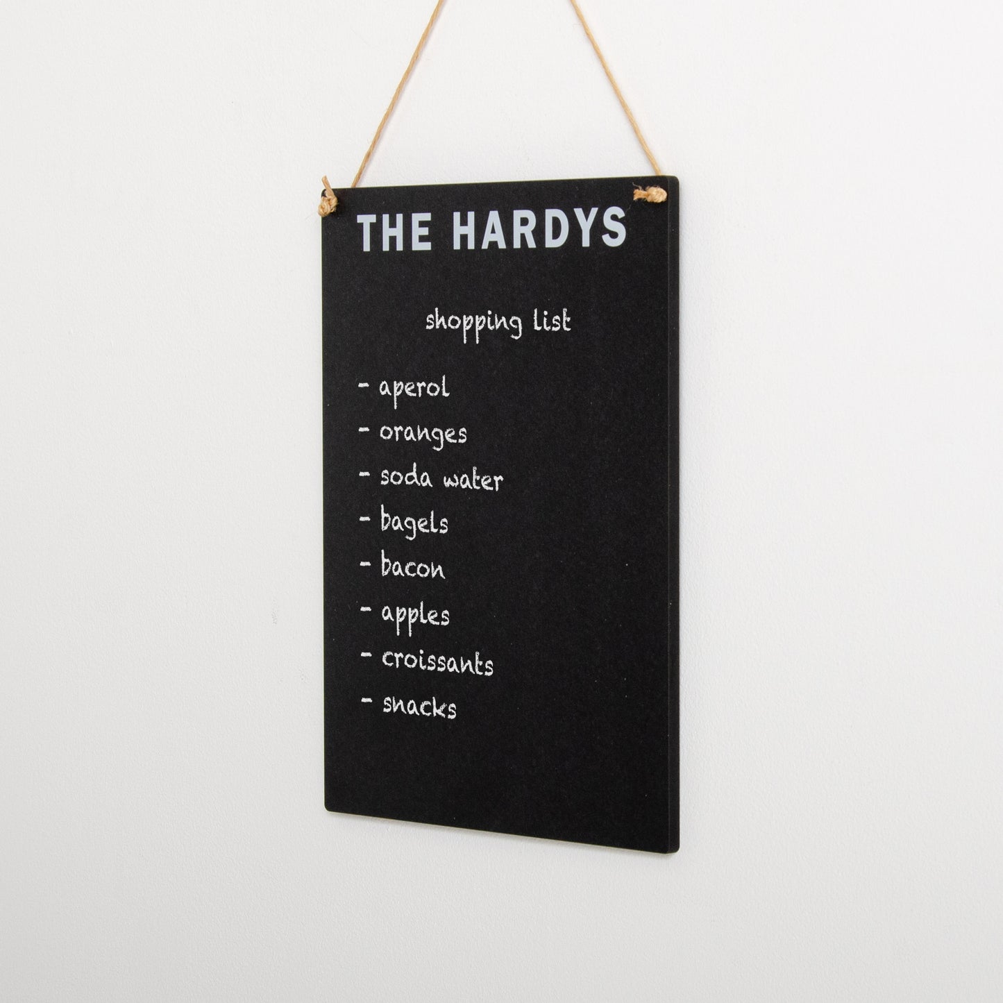 Personalised hanging chalkboard