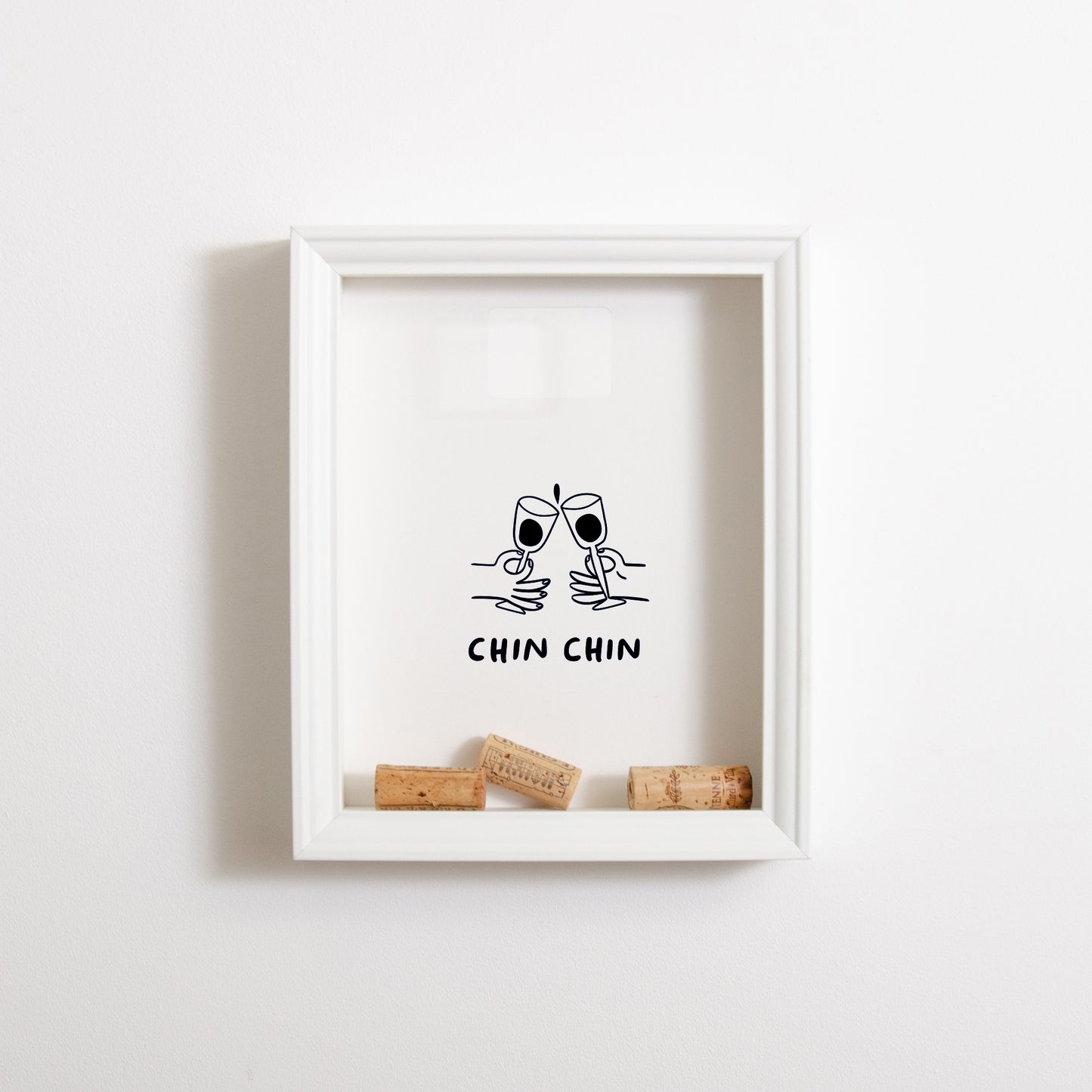 Chin chin wine cork frame