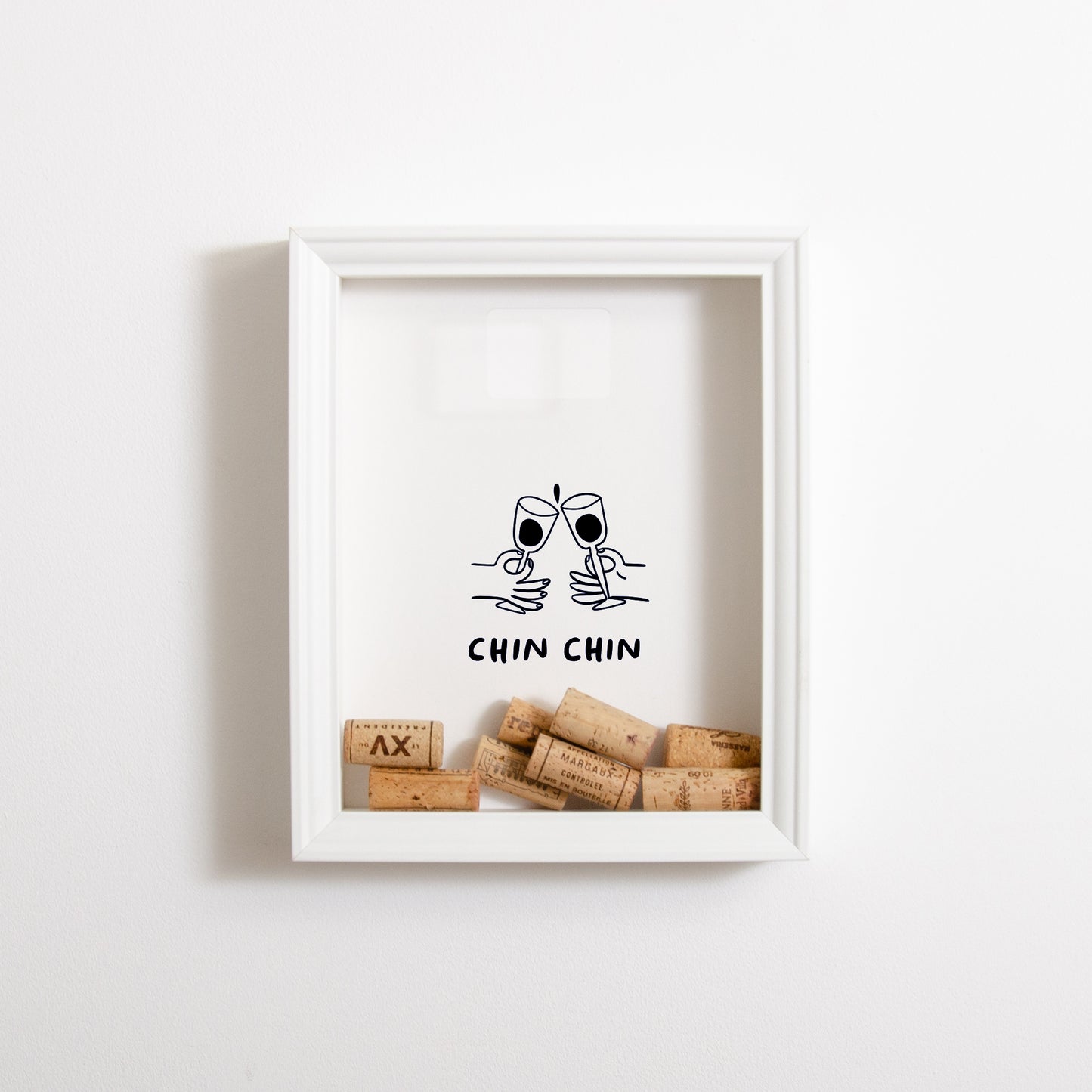 Chin chin wine cork frame