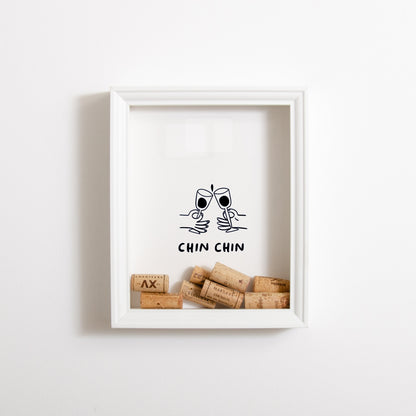 Chin chin wine cork frame