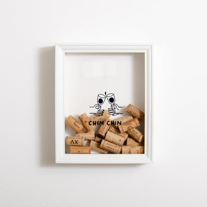 Chin chin wine cork frame