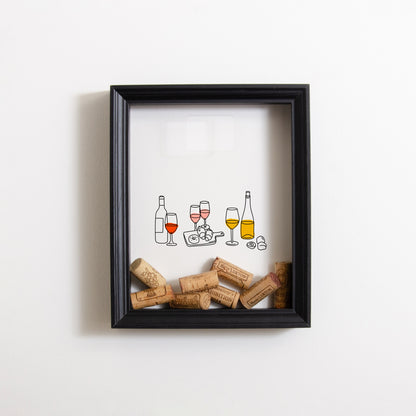 Wine bottles cork frame