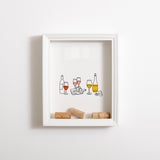 NEW! Wine bottles cork frame