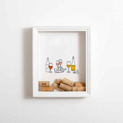 Wine bottles cork frame