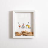 NEW! Wine bottles cork frame