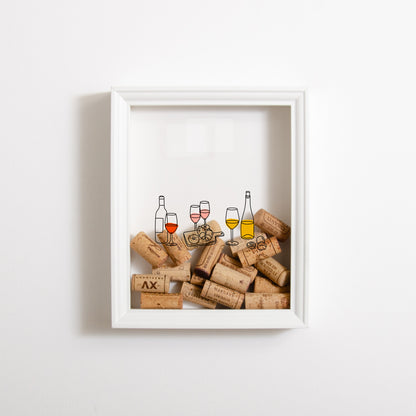 Wine bottles cork frame