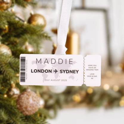 Plane ticket hanging decoration