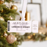 NEW! Plane ticket Christmas bauble decoration