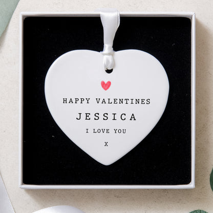 NEW! Happy Valentine's love heart ornament