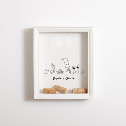 Mediterranean wine cork collector frame