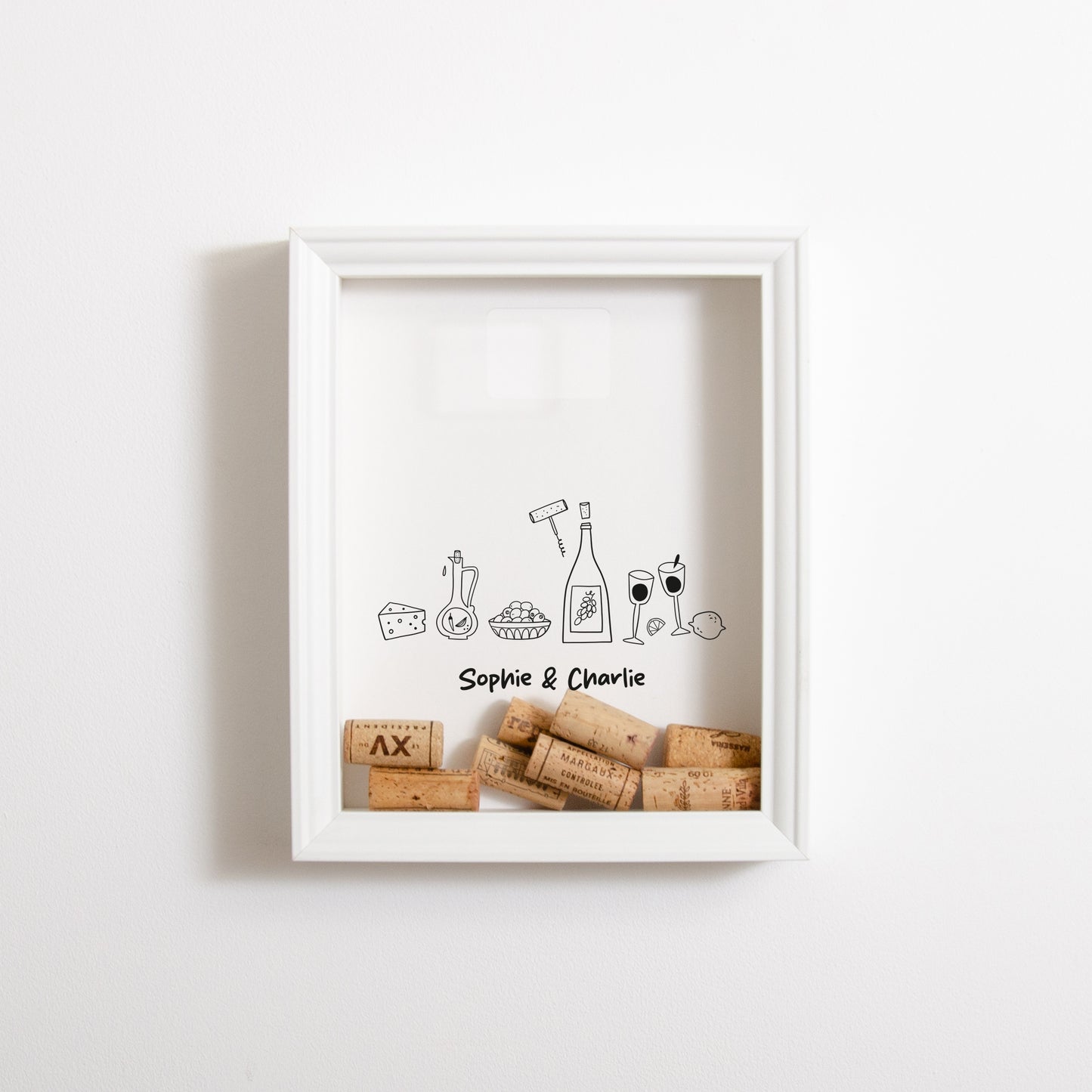 Mediterranean wine cork collector frame