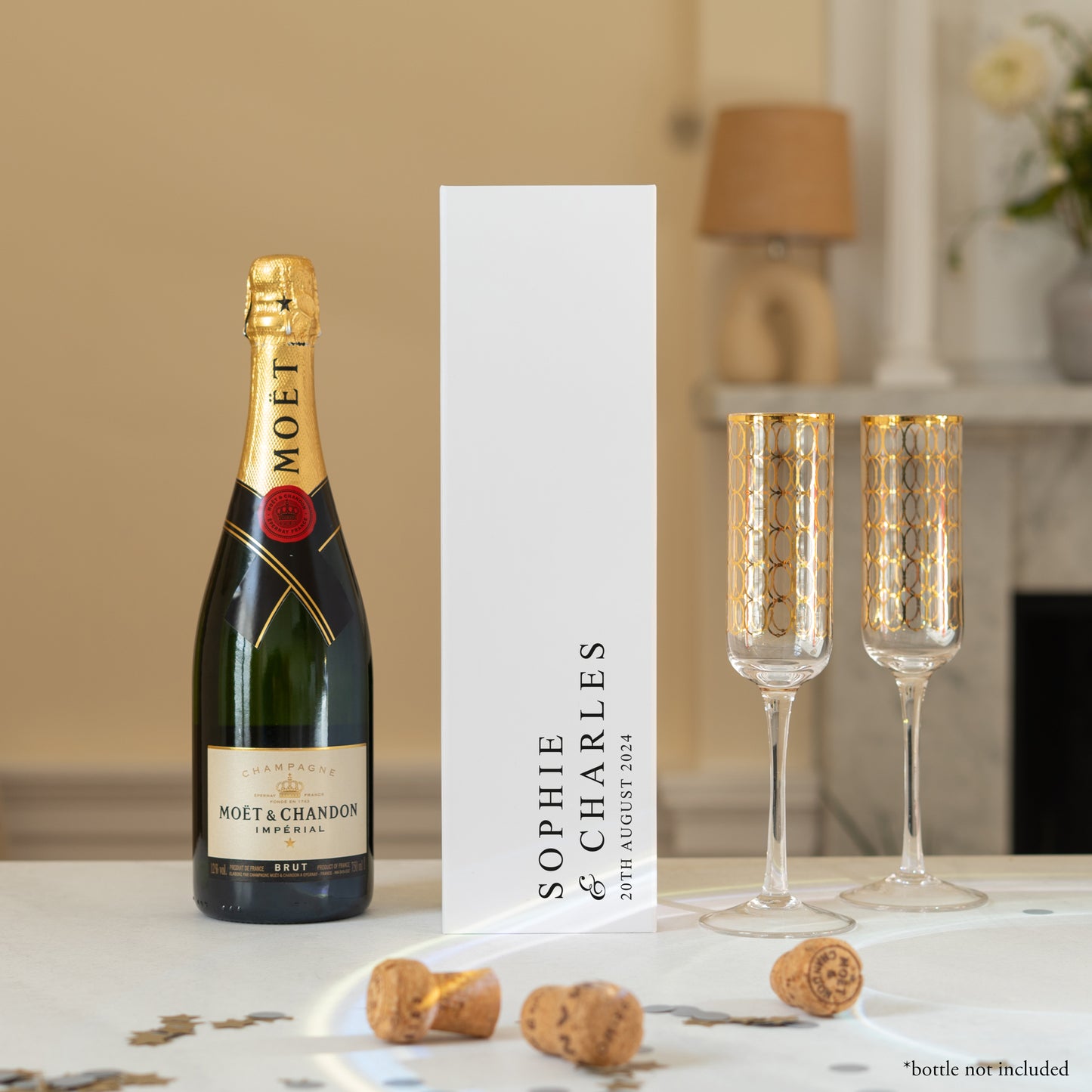 Personalised personalised white bottle box