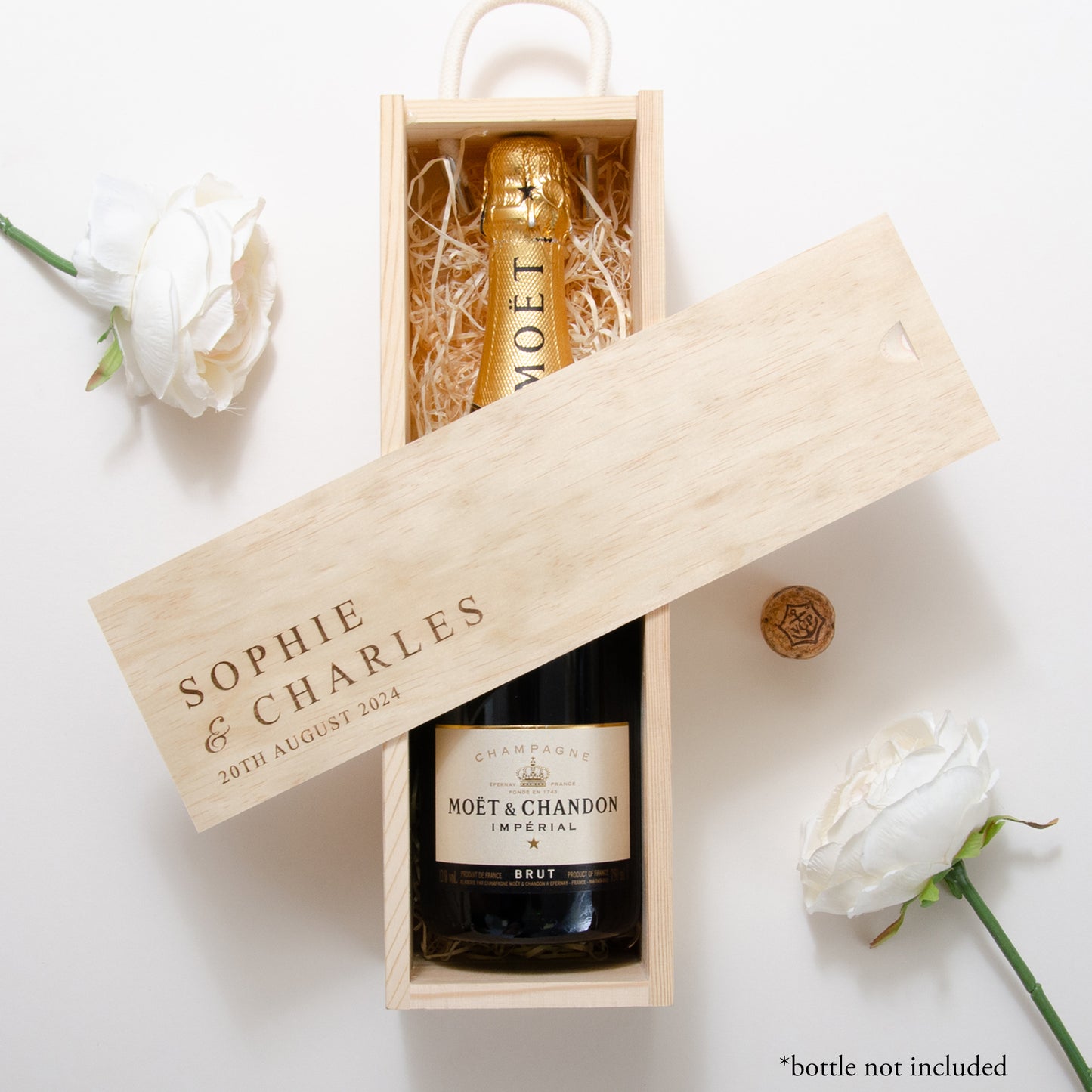 Personalised wedding bottle box