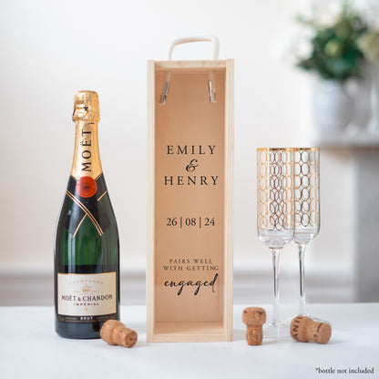 Personalised couple bottle box - pairs well with...