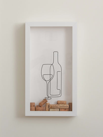 Vertical white cork frame