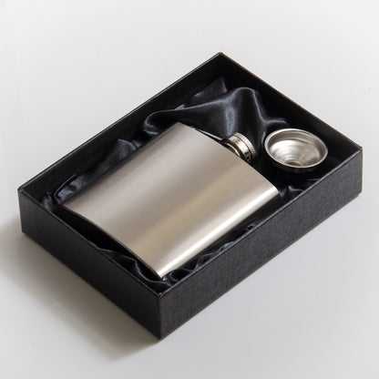 Personalised stainless steel hip flask corporate