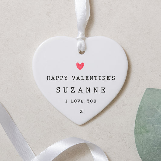 NEW! Happy Valentine's love heart ornament