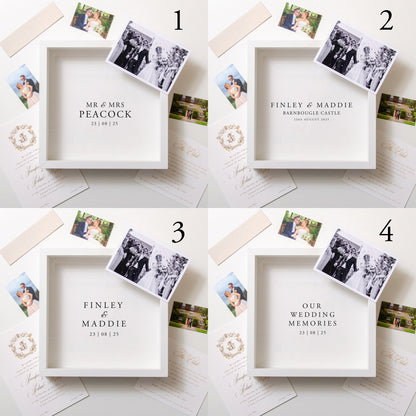 NEW! Wedding keepsake memory box frame