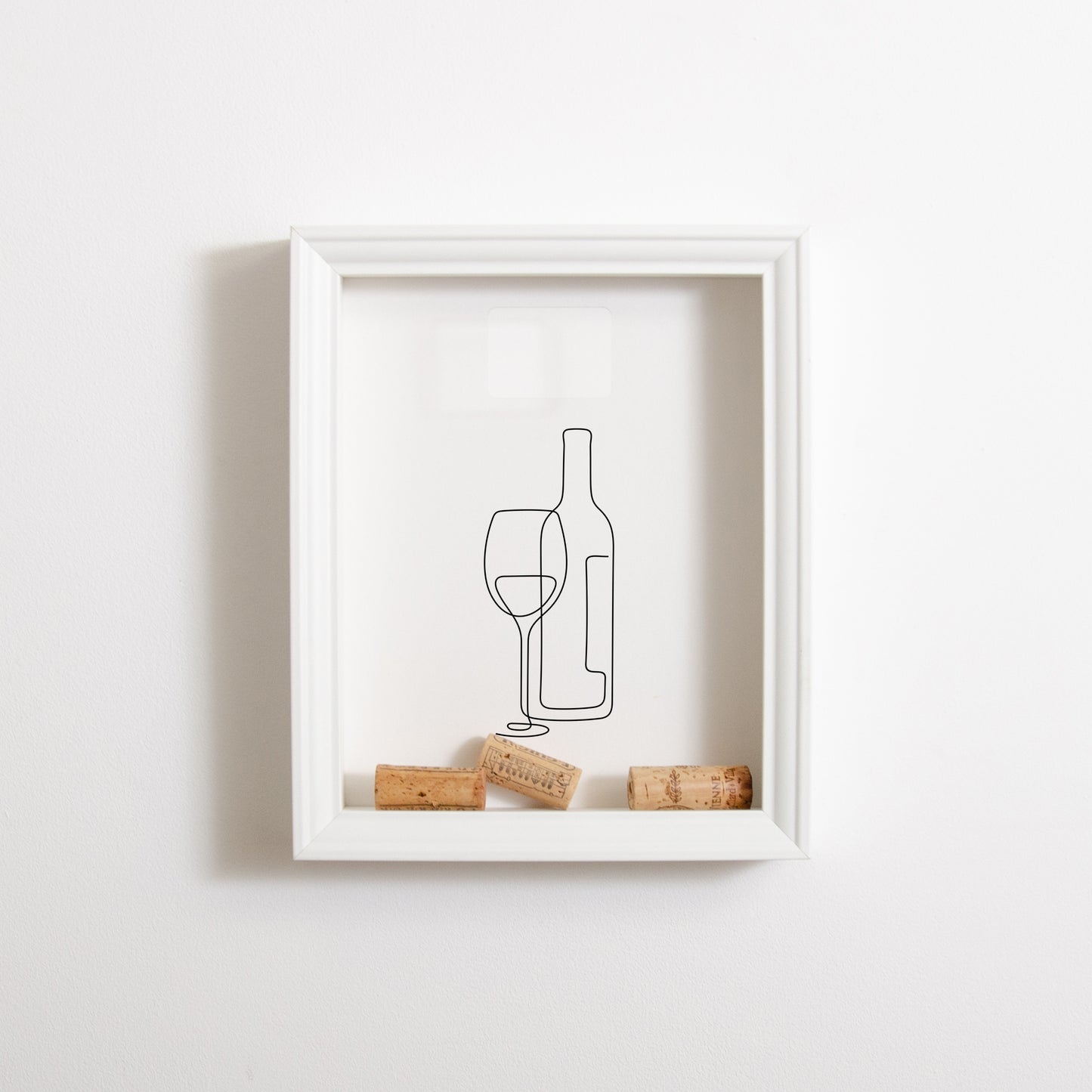 Wine bottle cork frame