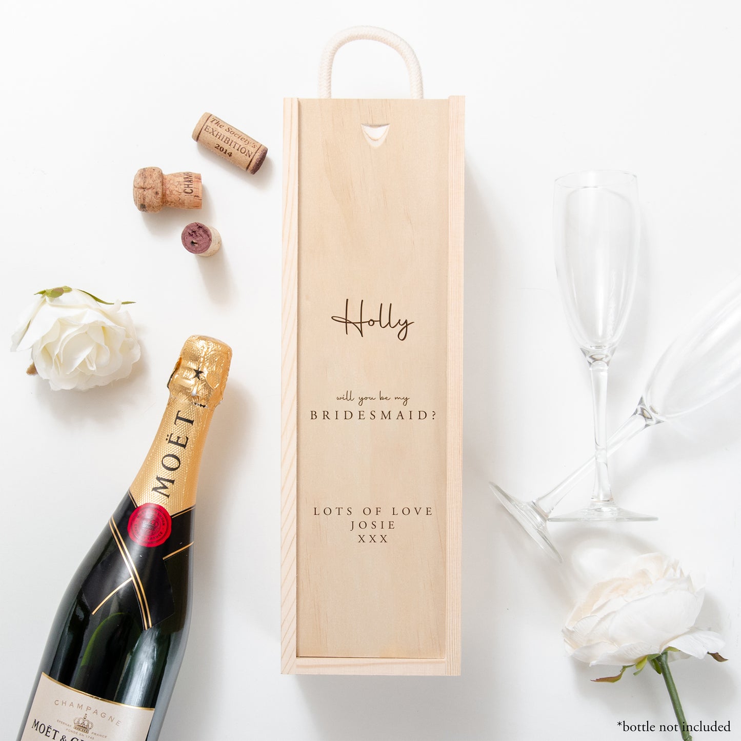 Bridesmaid, Maid of Honour bottle gift box