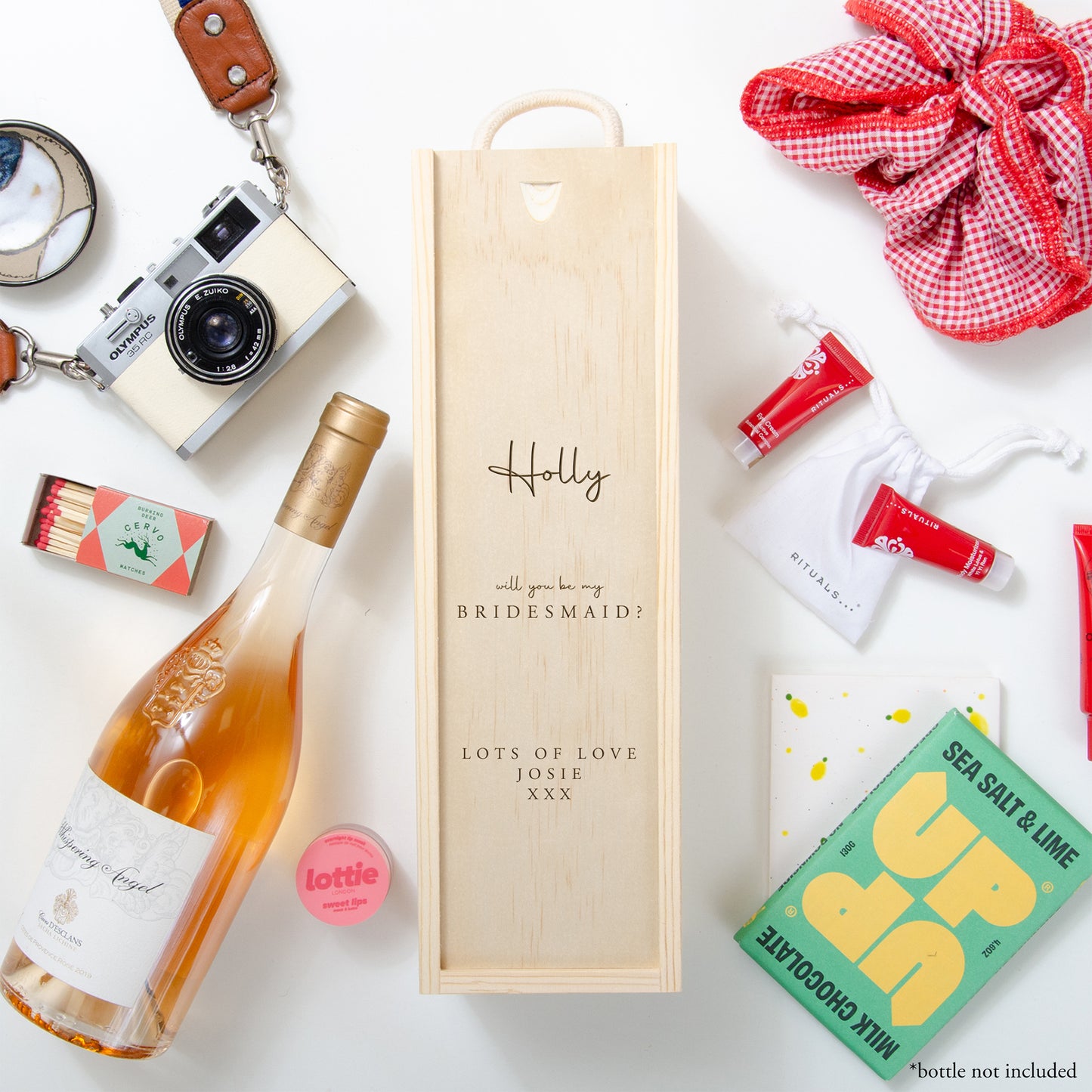 Bridesmaid, Maid of Honour bottle gift box